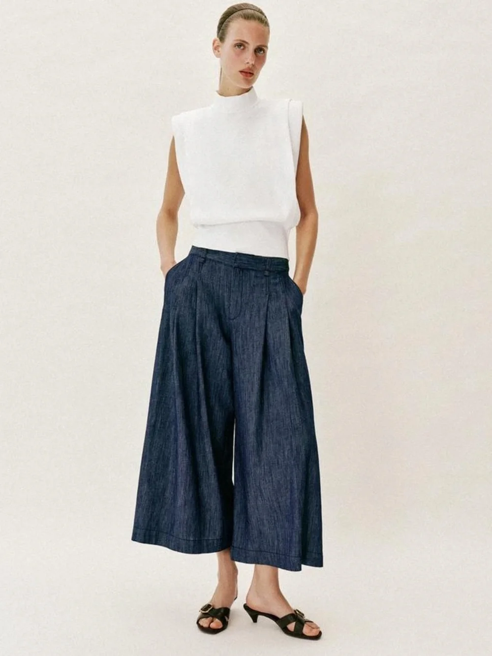 ZARA PLEATED CULOTTES